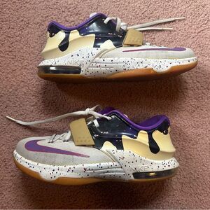 Nike KD VII PB&J White Hyper Punch Grape Kevin Durant 6.5Y Lace Up